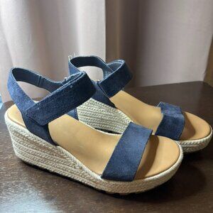 Sorel Navy Espadrille Wedge